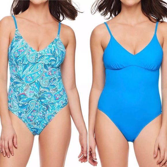 Vera Bradley Paisley Carly Reversible Swimsuit - Picture 1 of 6